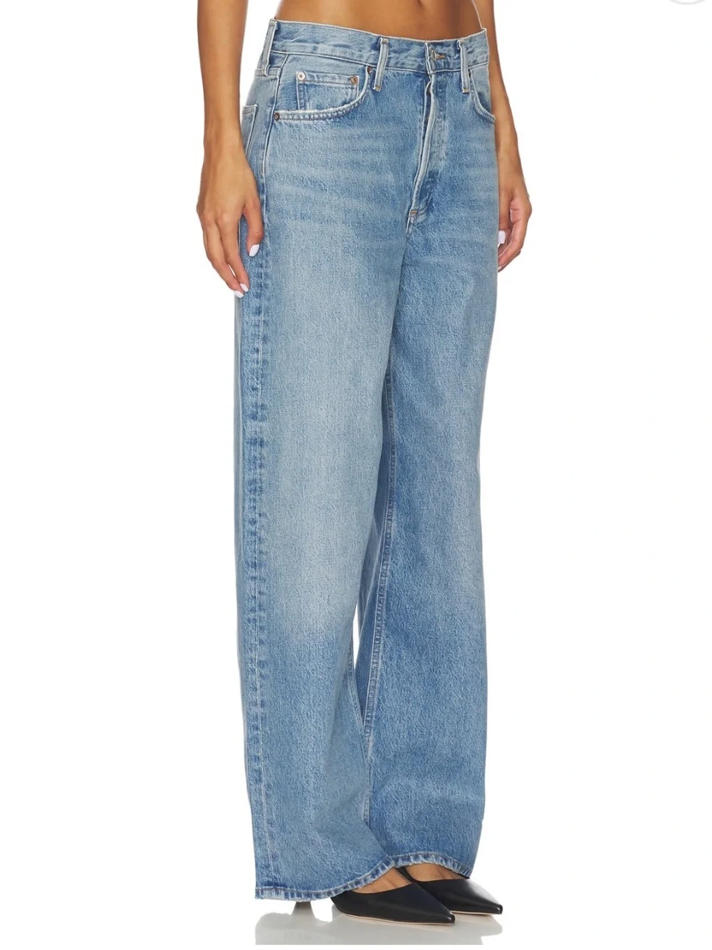 Agolde - Low Slung Baggy Jeans in Libertine - Picture 2 of 9